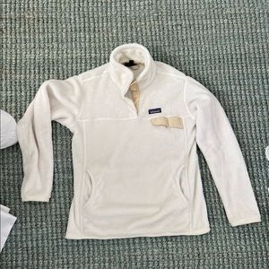 White Patagonia Snap-T Fleece Pullover